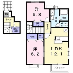 リバーサイドAの物件間取画像